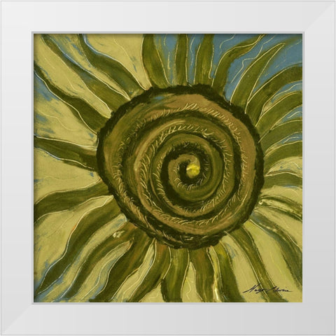 Sun Series III White Modern Wood Framed Art Print by Edwins, Hugo
