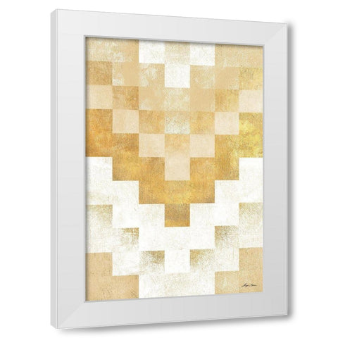 The Golden Path White Modern Wood Framed Art Print by Edwins, Hugo