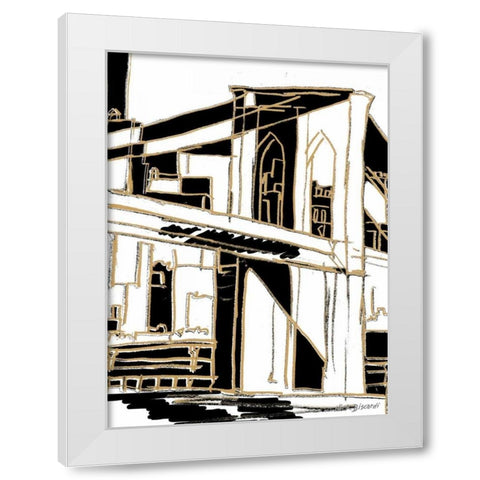 Tenement Brooklyn White Modern Wood Framed Art Print by Biscardi, Nicholas