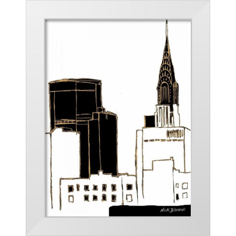 Tenement Empire State Building White Modern Wood Framed Art Print by Biscardi, Nicholas