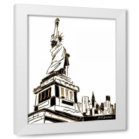 Tenement Liberty White Modern Wood Framed Art Print by Biscardi, Nicholas