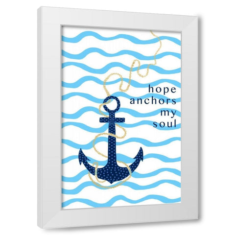 Sweet Anchor II White Modern Wood Framed Art Print by Biscardi, Nicholas