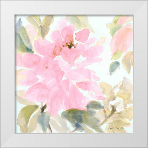 Early Pink Blooms II White Modern Wood Framed Art Print by Loreth, Lanie