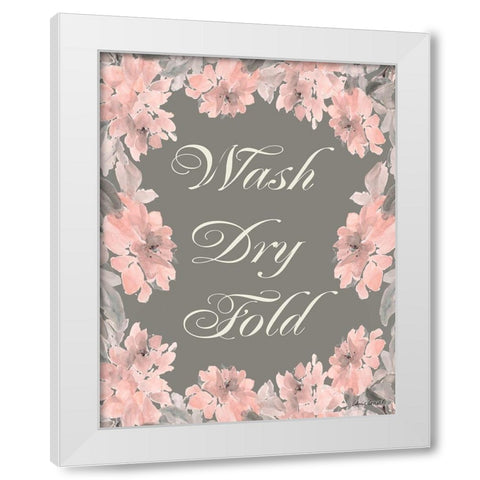 Wash Dry Fold White Modern Wood Framed Art Print by Loreth, Lanie