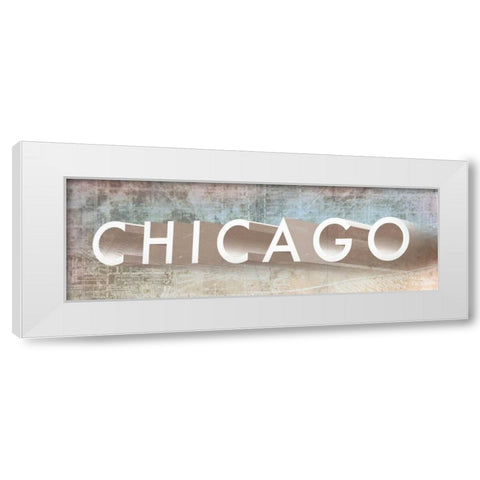Windy Chicago I White Modern Wood Framed Art Print by Meneely, Dan