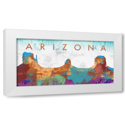 Arizona White Modern Wood Framed Art Print by Meneely, Dan