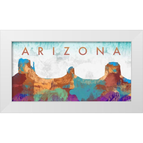 Arizona White Modern Wood Framed Art Print by Meneely, Dan