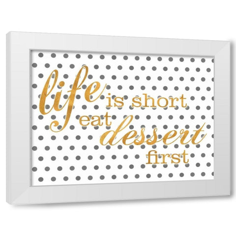 Life I White Modern Wood Framed Art Print by SD Graphics Studio