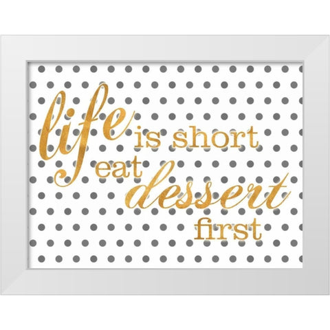 Life I White Modern Wood Framed Art Print by SD Graphics Studio