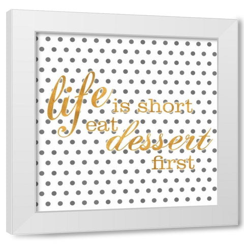 Life Square I White Modern Wood Framed Art Print by SD Graphics Studio