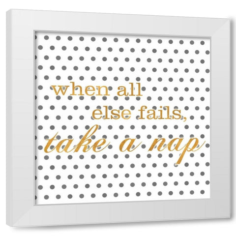 Life Square II White Modern Wood Framed Art Print by SD Graphics Studio