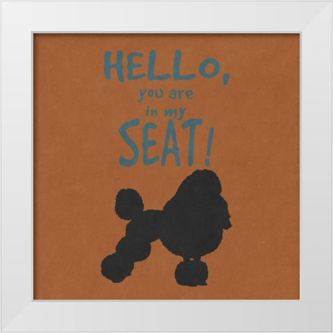 Deoge Says Square I White Modern Wood Framed Art Print by Studio, Sd Graphics