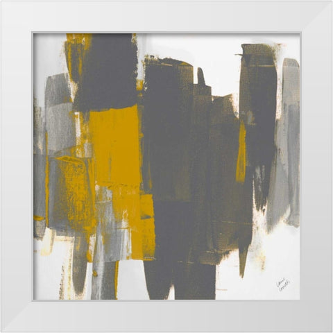 Prevailing Gray Square I White Modern Wood Framed Art Print by Loreth, Lanie