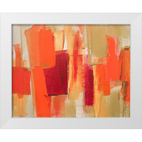 Red Sonata I White Modern Wood Framed Art Print by Loreth, Lanie
