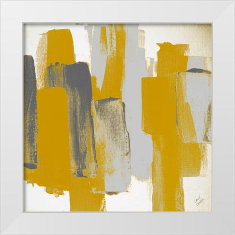 Prevailing Gray Square II White Modern Wood Framed Art Print by Loreth, Lanie