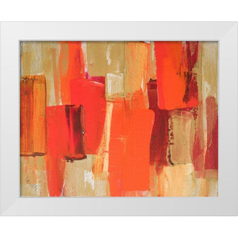 Red Sonata II White Modern Wood Framed Art Print by Loreth, Lanie