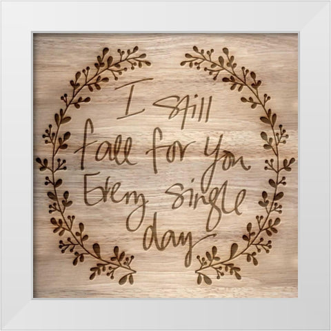 I Still Fall For You White Modern Wood Framed Art Print by Studio, Sd Graphics
