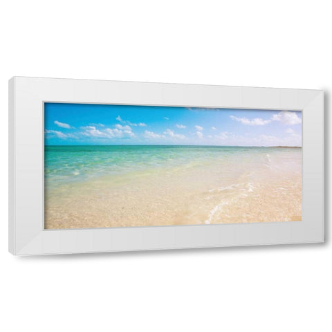 Sandy Paradise White Modern Wood Framed Art Print by Bryant, Susan