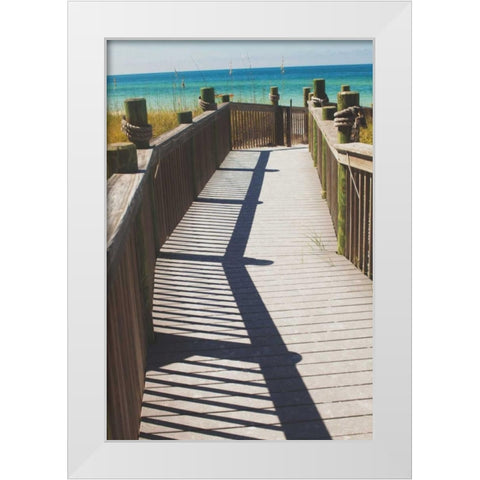 Coast Dock I White Modern Wood Framed Art Print by Bryant, Susan