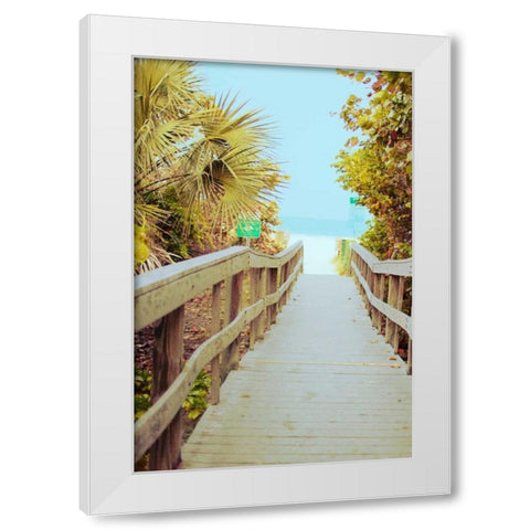 Palm Walkway II White Modern Wood Framed Art Print by Bryant, Susan