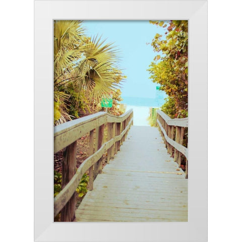 Palm Walkway II White Modern Wood Framed Art Print by Bryant, Susan