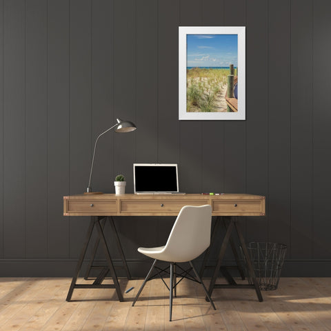 Coast Dock II White Modern Wood Framed Art Print by Bryant, Susan