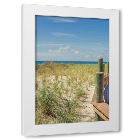 Coast Dock II White Modern Wood Framed Art Print by Bryant, Susan
