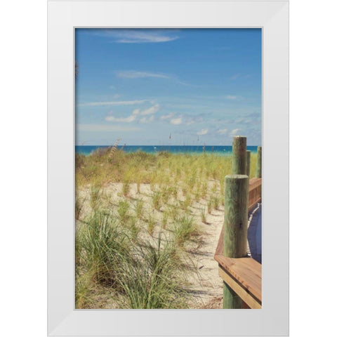 Coast Dock II White Modern Wood Framed Art Print by Bryant, Susan