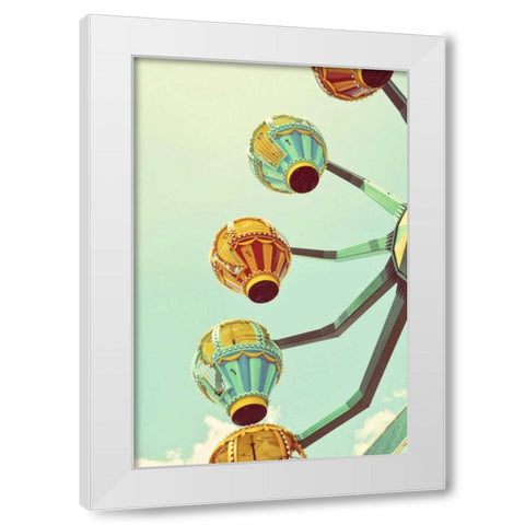 Sky Ride I White Modern Wood Framed Art Print by Peck, Gail