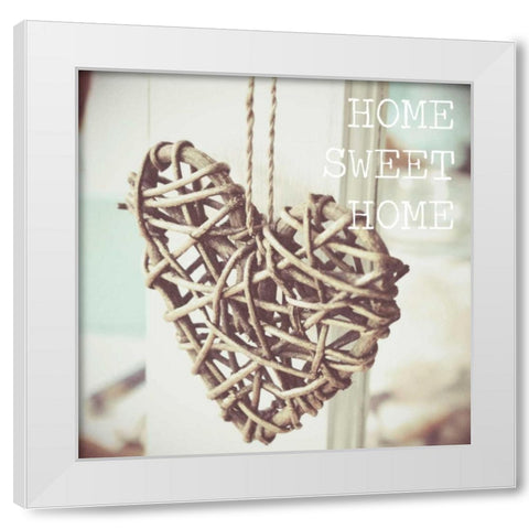 Home Sweet Home White Modern Wood Framed Art Print by Peck, Gail