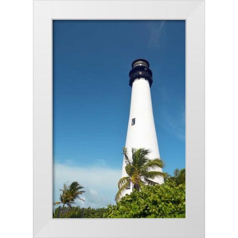 South Lighthouse White Modern Wood Framed Art Print by Peck, Gail
