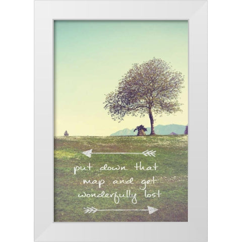 Wonderfully Lost White Modern Wood Framed Art Print by Peck, Gail