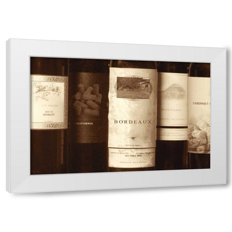 Wine Labels White Modern Wood Framed Art Print by Peck, Gail