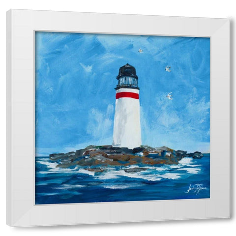 The Lighthouses I White Modern Wood Framed Art Print by DeRice, Julie