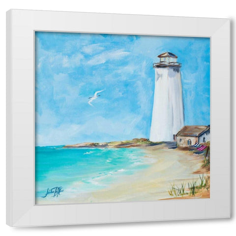 The Lighthouses III White Modern Wood Framed Art Print by DeRice, Julie