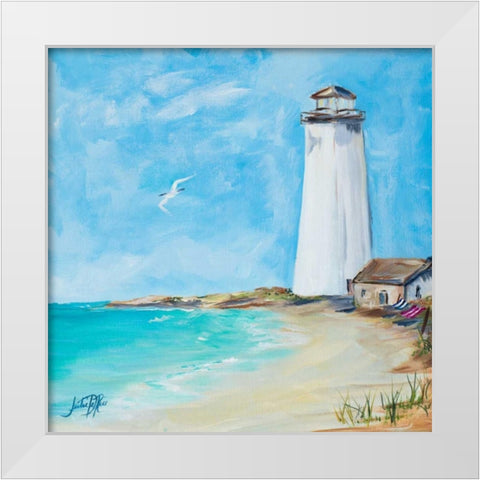 The Lighthouses III White Modern Wood Framed Art Print by DeRice, Julie