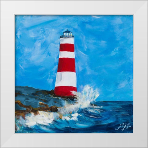 The Lighthouses II White Modern Wood Framed Art Print by DeRice, Julie