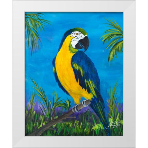 Island Birds II White Modern Wood Framed Art Print by DeRice, Julie