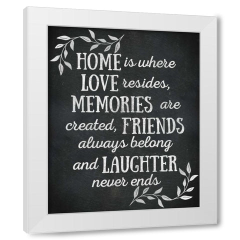 Home Forever I White Modern Wood Framed Art Print by Studio, Sd Graphics