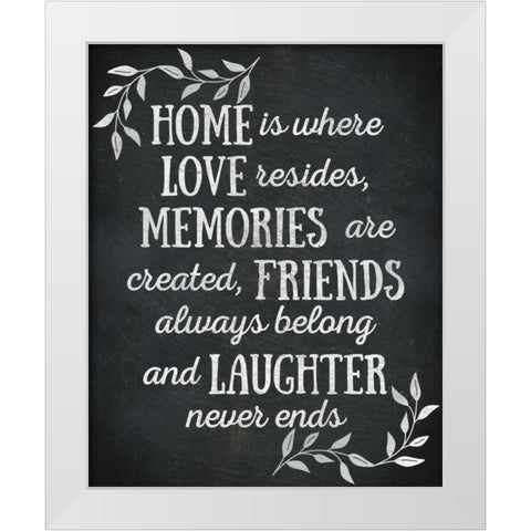 Home Forever I White Modern Wood Framed Art Print by Studio, Sd Graphics