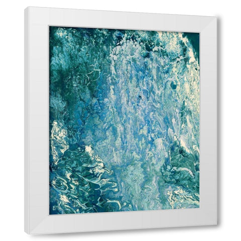 The Sea White Modern Wood Framed Art Print by Mercado, M.