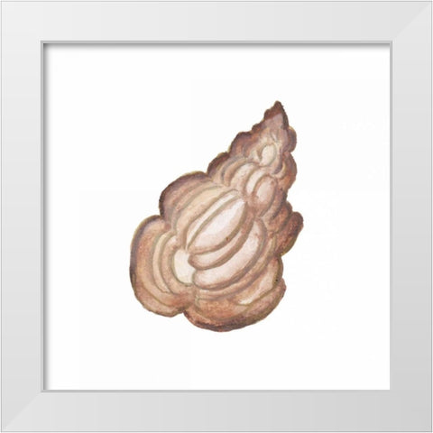 Coastal Icon Coral IX White Modern Wood Framed Art Print by Medley, Elizabeth