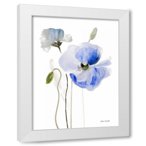 All Poppies I White Modern Wood Framed Art Print by Loreth, Lanie