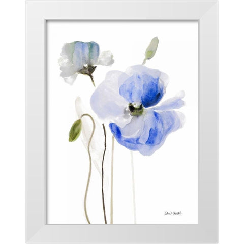 All Poppies I White Modern Wood Framed Art Print by Loreth, Lanie