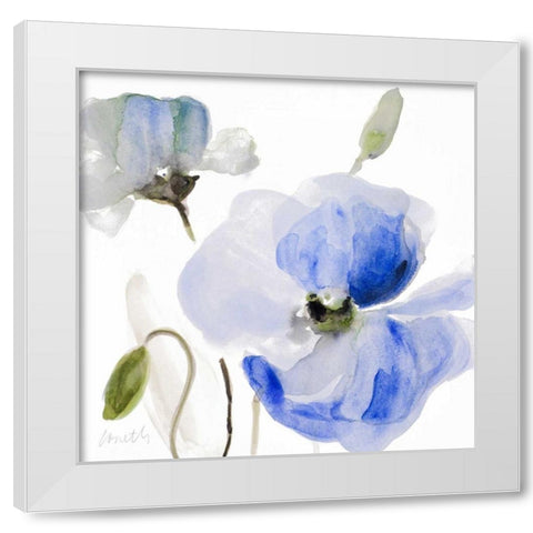 All Poppies I White Modern Wood Framed Art Print by Loreth, Lanie