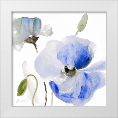 All Poppies I White Modern Wood Framed Art Print by Loreth, Lanie