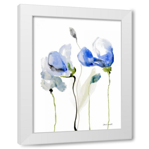 All Poppies II White Modern Wood Framed Art Print by Loreth, Lanie