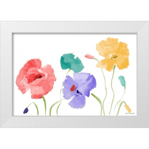Colorful Blossom Beguile White Modern Wood Framed Art Print by Loreth, Lanie