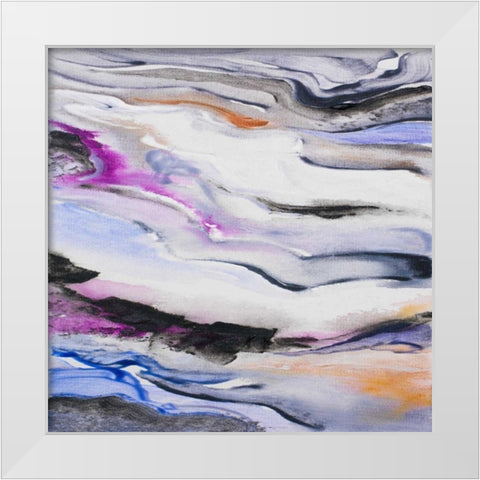 Busy Dreams Square White Modern Wood Framed Art Print by Loreth, Lanie