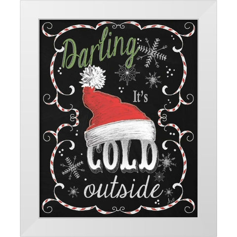 Snow Chalk Art I White Modern Wood Framed Art Print by Metz, Andi